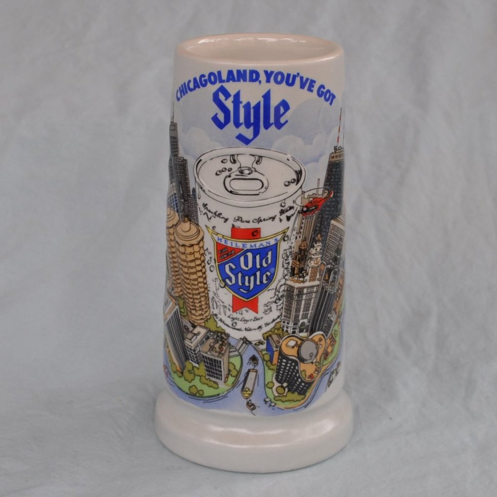 *BOGO mugs* mug vintage 1981 Ceramarte Brazil Old Style Chicago 24 oz (w626)